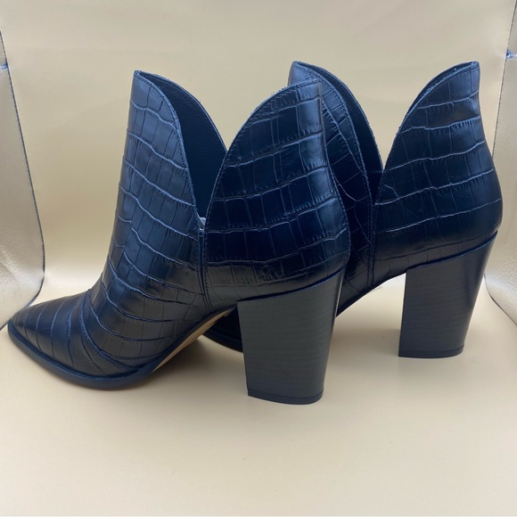 New! Aldo Amodia  Croc Ankle Booties- Block Heel Black- Size 8.5 - Picture 8 of 15